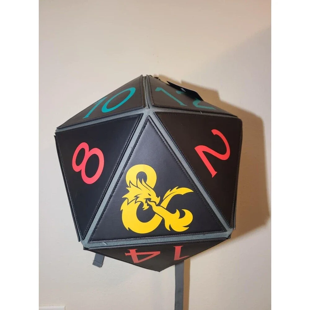 Dungeons & Dragons D20 Dice Molded Black Laptop Backpack NEW Bioworld
